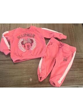 Disney jumping beans Minnie matching sweatsuit baby girl 12m